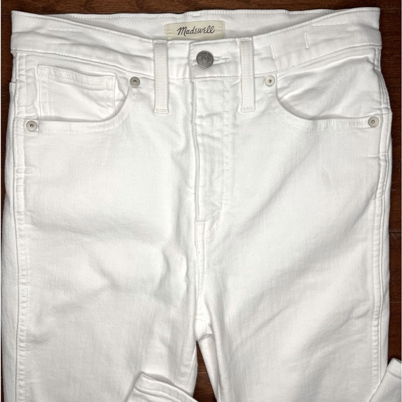 Madewell 10” High Rise Skinny White Jeans High Waist Size 28 - Picture 8 of 14